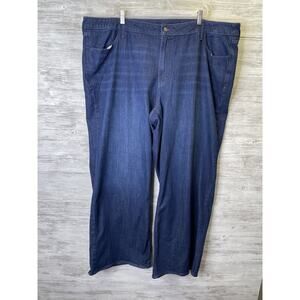 Old Navy Jeans Womens 24 Blue High Rise Wow‎ Wide Leg Stretch Denim Plus Size
